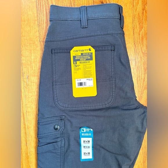 NWT Carhartt Rugged Flex Relax Fit Ripstop Cargo Fleece Lined Men’s 32x30 Pants - Picture 3 of 9